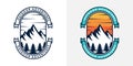 Set of Mountain logo vector illustration. Mountain badge design vector template design. Trendy Mountains logo design vector