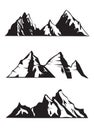 Set Mountain outline images. Vector Illustration Royalty Free Stock Photo