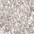 Set of mountain patterns .Seamless pattern can be