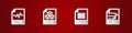 Set MP3 file document, 3DS, EML and M3U icon. Vector Royalty Free Stock Photo