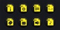 Set MSG file document, XML, EML, WMA, TXT, MAX, MP3 and ZIP icon. Vector Royalty Free Stock Photo