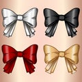 Set of multi-colored bows