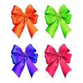 Set of multi-colored bows Royalty Free Stock Photo