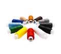 Set of multi-colored cotton threads isolated Royalty Free Stock Photo