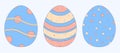A set of multi-colored vector Easter eggs. Easter holiday Royalty Free Stock Photo