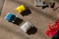 Multicolor threads for embroidery , muline. Royalty Free Stock Photo