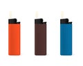 Set of multi-colored lighters. Royalty Free Stock Photo