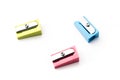 Set of multi-colored pencil sharpeners Royalty Free Stock Photo