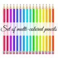 Set of multi-colored pencils with trowels