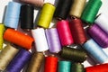 Set of multi-colored thread for sewing, background. Royalty Free Stock Photo