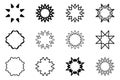 Set of Multi pointed star decorative design element