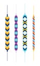 Set of multicolor friendship hippie bracelets