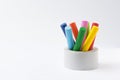 Set of Multicolor Oil Pastel Crayons on white background Royalty Free Stock Photo