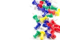 Set of multicolor push pins Royalty Free Stock Photo
