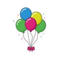 set of multicolored air balloons illustration design Royalty Free Stock Photo