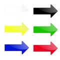 Set of multicolored arrow buttons. Vector illustration Royalty Free Stock Photo