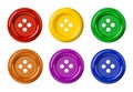 Set of multicolored buttons