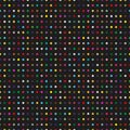 Set of multicolored circles on a black background. Seamless pattern Royalty Free Stock Photo