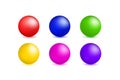 Set of multicolored circles. Royalty Free Stock Photo