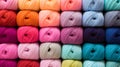 A set of multicolored cotton yarn