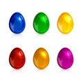 Set of multicolored Easter eggs