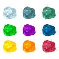 Set of multicolored gemstones