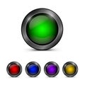 Set of multicolored glass buttons Royalty Free Stock Photo