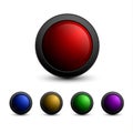 Set of multicolored glass buttons Royalty Free Stock Photo