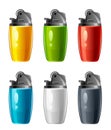 Set of multicolored lighters Royalty Free Stock Photo