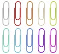 Set of multicolored paperclips