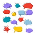 Speech Bubbles Colored Icon Set