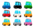 Set of multicolored toy cars Royalty Free Stock Photo