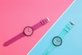 Set of multicolored wrist watches