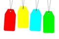 Set of Multicolour Blank Tags