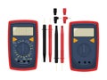 Set of multimeter component.for your composition arrangement Royalty Free Stock Photo