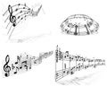 Set of music background Royalty Free Stock Photo