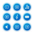 Set music buttons Royalty Free Stock Photo