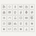 Set of Music Doodle Icons. Royalty Free Stock Photo