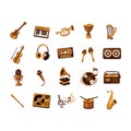 set of music icons. Vector illustration decorative design Royalty Free Stock Photo