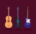 Set music instruments icons Royalty Free Stock Photo