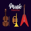 Set music instruments icons Royalty Free Stock Photo