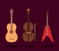 Set music instruments icons Royalty Free Stock Photo