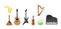 Set of music instruments Royalty Free Stock Photo