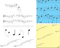 Set music notes and symbols Royalty Free Stock Photo