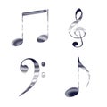 Set of music notes Royalty Free Stock Photo