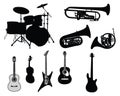 Set of musical instruments Royalty Free Stock Photo