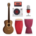 set musical instruments icons Royalty Free Stock Photo