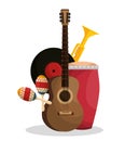 set musical instruments icons Royalty Free Stock Photo