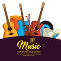 Set musical instruments icons Royalty Free Stock Photo