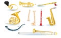 Set of musical instruments Royalty Free Stock Photo